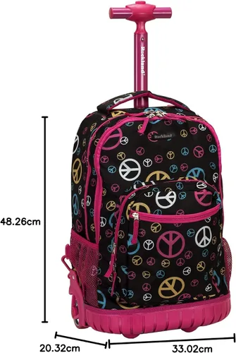 Vista 17 de Rockland, bolsa de viaje de 19 pulgadas, con ruedas., Negro), R02-BLACK