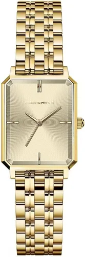 Vista 14 de Roberto Marino RM1982 Reloj de Lujo para Mujer Rectangular en Oro – Movimiento de Cuarzo Japonés, Diseño Vintage de Acero Inoxidable, Esfera RM1931