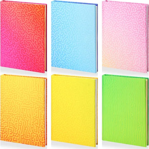 Vista 9 de Yexiya 6 fundas elásticas para libros de tela jumbo, protector de libros de patrón colorido, lavable, reutilizable, funda protectora para libros