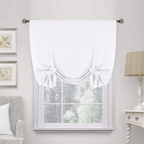 Vista 10 de H.Versailtex Estor Enrollable Borgoña para Ventana Pequeña con Aislamiento Térmico de Ahorro de Energía Panel de Cortina Corta con Bolsillo