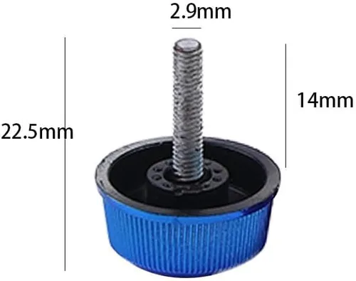 Vista 2 de Pokinge 6 pares de tapones de rosca de repuesto para carrete de pesca, tuercas de tornillo, mango de potencia colorido, accesorios de aparejos