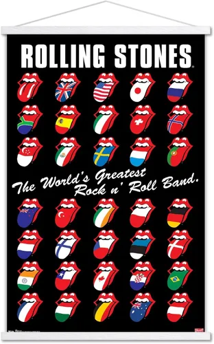 Vista 19 de Trends International Rolling Stones - Póster de pared de cuadrícula, 14.725 x 22.375 pulgadas, versión enmarcada de madera de granero Versión