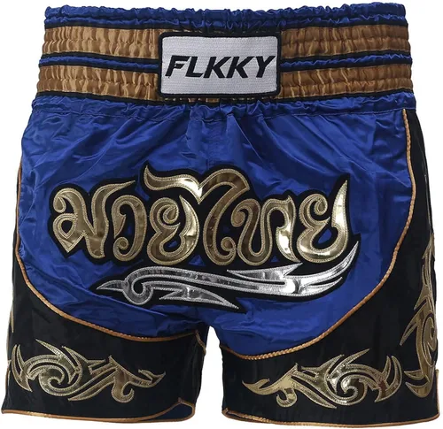 Vista 4 de FLKKY Muay Thai - Pantalones cortos de boxeo para hombres y mujeres de alta calidad para entrenamiento de artes marciales gimnasio boxeo pantalones