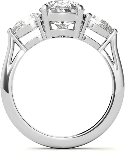 Vista 20 de WSX - Anillo de compromiso de oro de 10/14/18 quilates de 2 quilates para mujer, diseño de lágrima personalizada, moissanita, promesa de boda