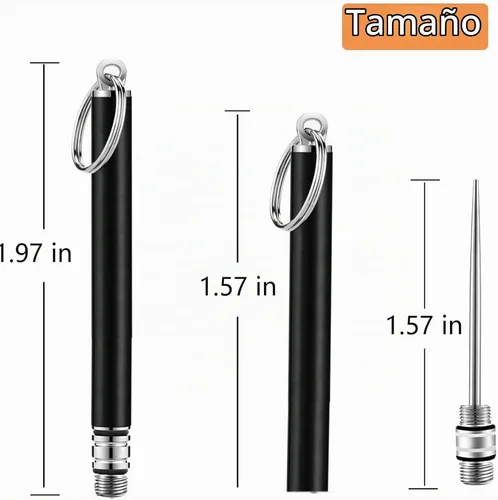 Vista 3 de Mini soporte portátil para palillos de dientes de titanio, 2 piezas de acero inoxidable, soporte para palillos de dientes de metal reutilizable