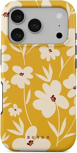 Vista 86 de BURGA - Funda p/teléfono compatible con iPhone 13 Pro, carcasa rígida híbrida de 2 capas + Funda protectora de silicona, almendras latte a lunares