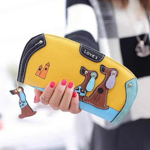 Vista 2 de Mikey Store - Cartera de embrague para mujer diseño de búho color verde
