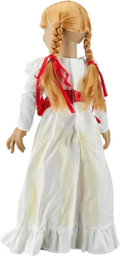 Vista 4 de Réplica e muñeca Annabelle, de la marca Mezco, 18 pulgadas.