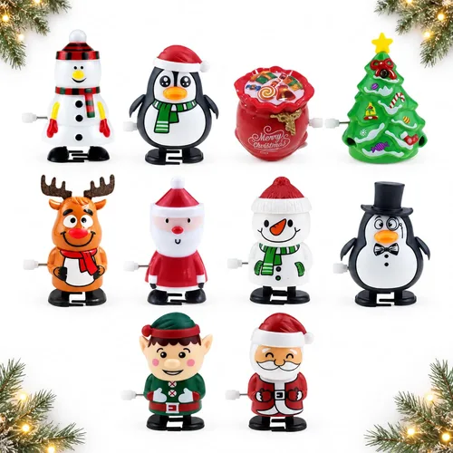 Vista 8 de Figuras de Navidad de viento, rellenos de medias móviles y decoración de Set D