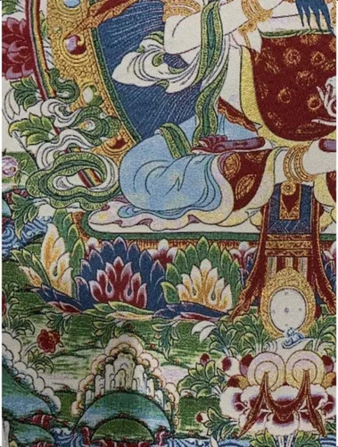 Vista 6 de Bordado de seda tibetano Thangka budista Vajrakila Mahāsattv Tangka Yoga Budista Tapiz colgante de pared Arte de pared Decoración del hogar Tapiz