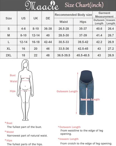 Vista 7 de Maacie Pantalones de maternidad de pierna ancha sobre el vientre, elásticos, antideslizantes, cintura ajustable, casual, holgados, pantalones cortos