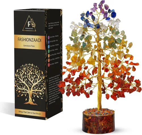 Vista 14 de FASHIONZAADI Árbol de Gemas de Turmalina Negra - Árbol Bonsái de Dinero Feng Shui para Decoración del Hogar - Regalo Espiritual de Cristal