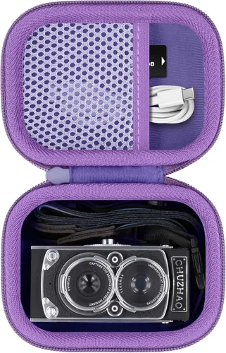 Vista 12 de Estuche para Cámara para Cámara Vintage Mini Digital CHUZHAO, Compatible con Cámara Compacta Retro de Estilo TLR Portátil Pequeña de Autofoco