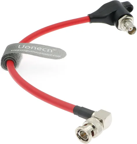 Vista 8 de Uonecn Cable protector SDI HD Cable SDI aisladores galvánicos BNC macho a ángulo recto BNC hembra para cámara RED-Komodo 20CM (negro)