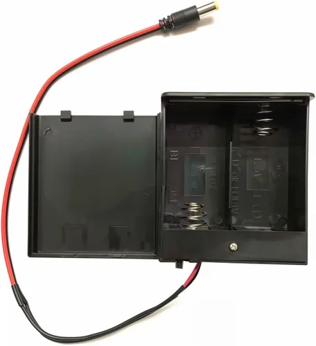 Vista 33 de 2 unidades de soporte para pilas D de 8 ranuras con respaldo doble y cables, caja para pilas de tamaño D de 8x1.5V 8D bilateral