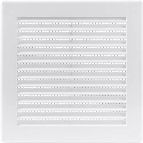 Vista 13 de Medida de apertura de 3'' x 3'' pulgadas / Rejilla externa de ventilación cuadrada blanca con malla protectora - Registro de plástico ligero Blanco
