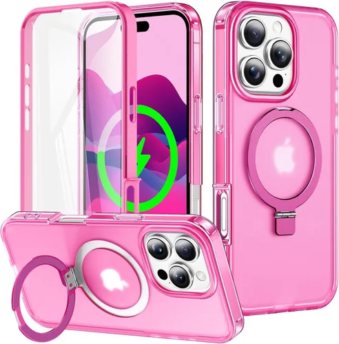 Vista 44 de Funda de cuerpo completo a prueba de golpes para iPhone 13 Pro con soporte magnético invisible [compatible con MagSafe] protector de pantalla