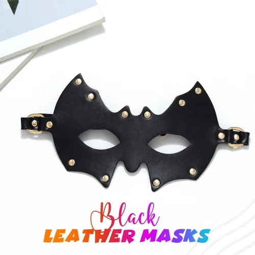 Vista 2 de CLOACE Máscaras de cuero negro máscara de gato máscara PU cubierta de ojos disfraz de Halloween accesorio de ojo
