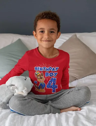 Vista 4 de Paw Patrol - Camiseta de cumpleaños de 4 años de Paw Patrol para niño