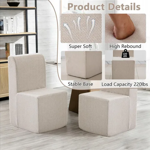 Vista 8 de Juego de mesa de comedor extensible marrón de 9 piezas para 8, 63 a 78.74 pulgadas, juego de mesa de cocina y comedor, mesa de comedor extensible