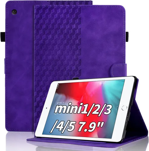 Vista 16 de Varohix Funda para iPad mini 5 2019, iPad mini 4 2015 pu cuero folio caso caso caso Smart cubierta multi-ángulo visualización con soporte de lápiz