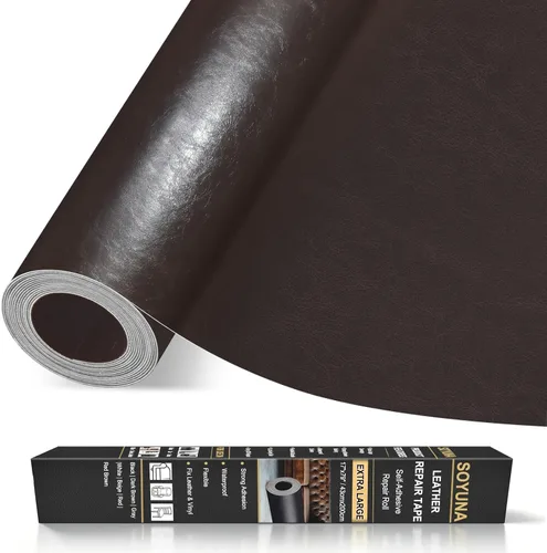 Vista 43 de Parche de reparación de cuero autoadhesivo para muebles, cinta de reparación de cuero para sofá, asiento de automóvil, silla, muebles, kit de Grano
