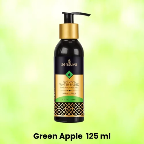 Vista 2 de Lubricante personal natural a base de agua Caramelo de manzana 4 onzas líquidas