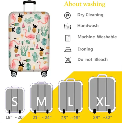 Vista 5 de TRAVELKIN Funda protectora de maleta de elastano elástica para viaje, funda protectora de maleta de 18242832 pulgadas, funda protectora de equipaje