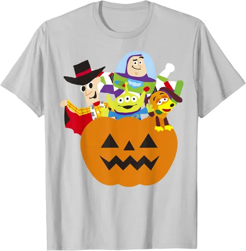 Vista 17 de Disney Pixar Toy Story - Camiseta de calabaza de Halloween, Negro