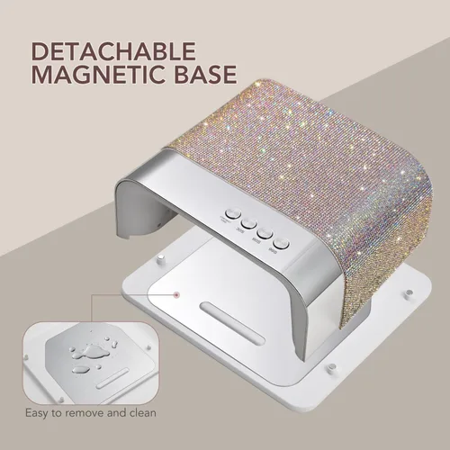 Vista 4 de GAOY - Lámpara de uñas UV profesional, diseño de cavidad grande para uñas largas, diamante Diamond