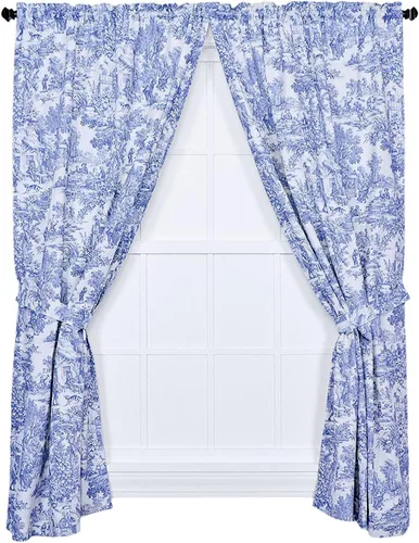 Vista 25 de Victoria Park Toile Cenefa de Ventana Confeccionada, Azul