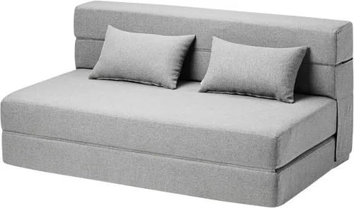 Vista 20 de SUYOLS Sofá Cama Plegable con Almohadas - Silla Convertible Sofá de Piso y Colchón para Dormir, Sleeper de Espuma Viscoelástica Plegable para Sala