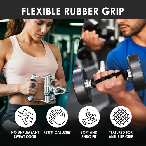 Vista 4 de Agarres de entrenamiento antideslizantes, 4 protectores ergonómicos de manos para hombres y mujeres, portátiles y transpirables, guantes