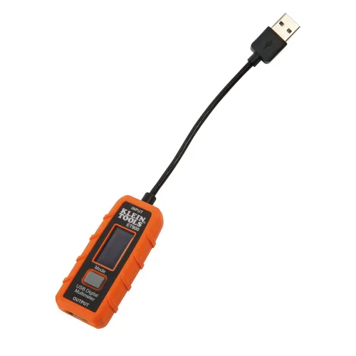 Vista 5 de Klein Tools ET900 Medidor de potencia USB, medidor digital USB-A para voltaje, corriente, capacidad, energía, resistencia