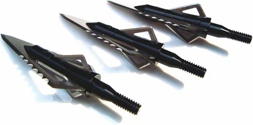 Vista 4 de Hunting Broadheads 4 Blade Flerow Punts 100 Grain Flerow Broadhead Paq de 12