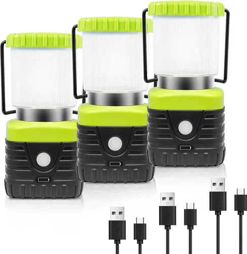 Vista 9 de Jarxin 1 unidad de linterna de camping LED luz cálida 3200K recargable de 1000 lm, batería externa de 4500 mAh, linterna para emergencias
