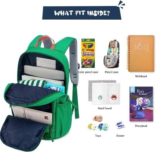 Vista 4 de Mountaintop Mochila para niños, senderismo, escuela, escuela primaria, mochilas para niños y niñas, 6459-verde-15l, M, Mochilas de viaje