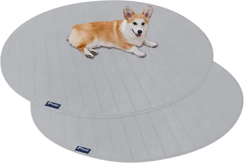 Vista 7 de Almohadillas lavables y reutilizables para orina para perros, paquete de 2 Gris