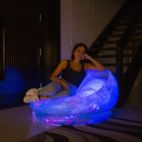 Vista 9 de Sillas inflables iluminadas con LED Air Candy (Silla de juegos iluminada con LED Galaxy)