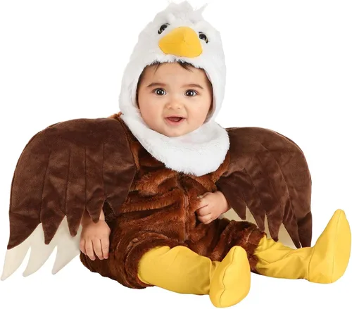 Vista 3 de Disfraz infantil de águila de peluche