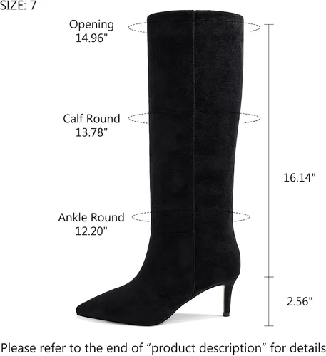 Vista 40 de wetkiss Botas altas hasta la rodilla para mujer, con tacón de gatito y diseño de punta puntiaguda, clásicas y sexys