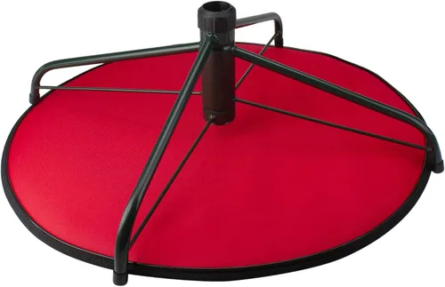 Vista 4 de Northlight Alfombrilla mediana prémium para árbol de Navidad, 22 pulgadas, color rojo y negro