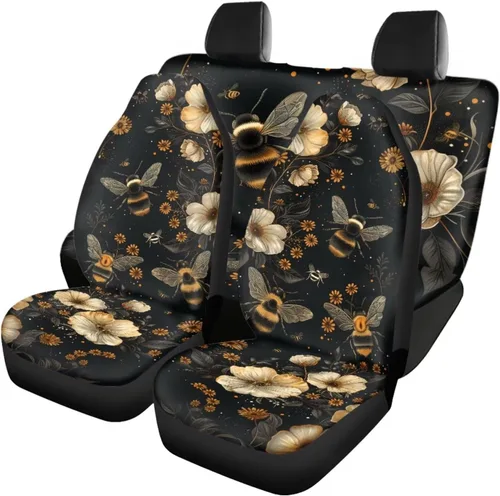 Vista 14 de Howilath 250 USA Anniversary - Juego de 4 fundas de asiento de automóvil de ajuste universal para asientos delanteros y traseros para uso en todas