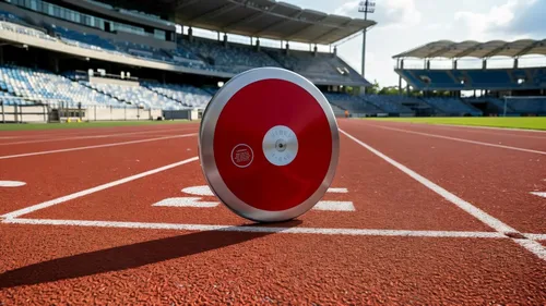 Vista 2 de RT Red Echo Discus 1.6k principiante 3.5 lbs Discus High School Discus Discus Discus 1.6k Boys Discus Track Discus. Lo mejor de su clase.