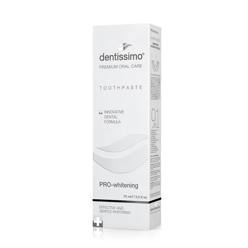 Vista 2 de Dentissimo Premium - Pasta de dientes para cuidado bucal Pro-Whitening Formula, 2.5 fl oz/2.5 onzas líquidas
