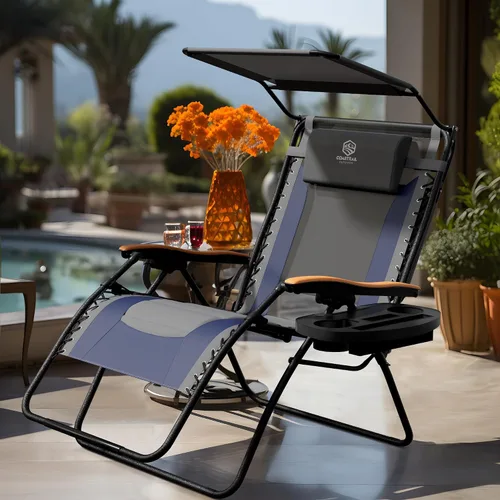 Vista 5 de Silla, azul oscuro con dosel