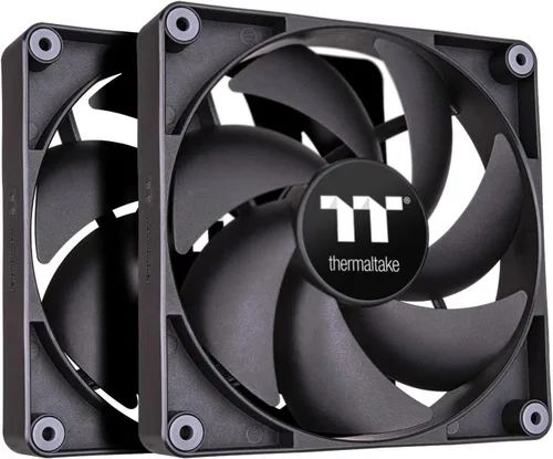 Vista 10 de Thermaltake CT120 ARGB Sync Ventilador de enfriamiento para PC (paquete de 2 ventiladores), sincronización de placa base de 5V, 16.8 millones