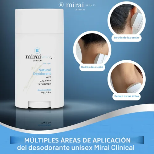Vista 2 de Mirai Clinical - Barra de jabón caqui de 3.53 oz y desodorante natural de 2.65 oz