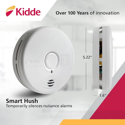 Vista 3 de Kidde - Combo de detector de humo y detector de monóxido de carbono con batería de 10 años de duración