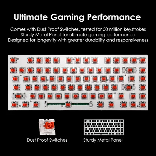 Vista 2 de Z-88 teclado mecánico para juegos retroiluminado con luces LED de arcoíris a prueba de agua con teclas completas anti-ghosting con interruptores